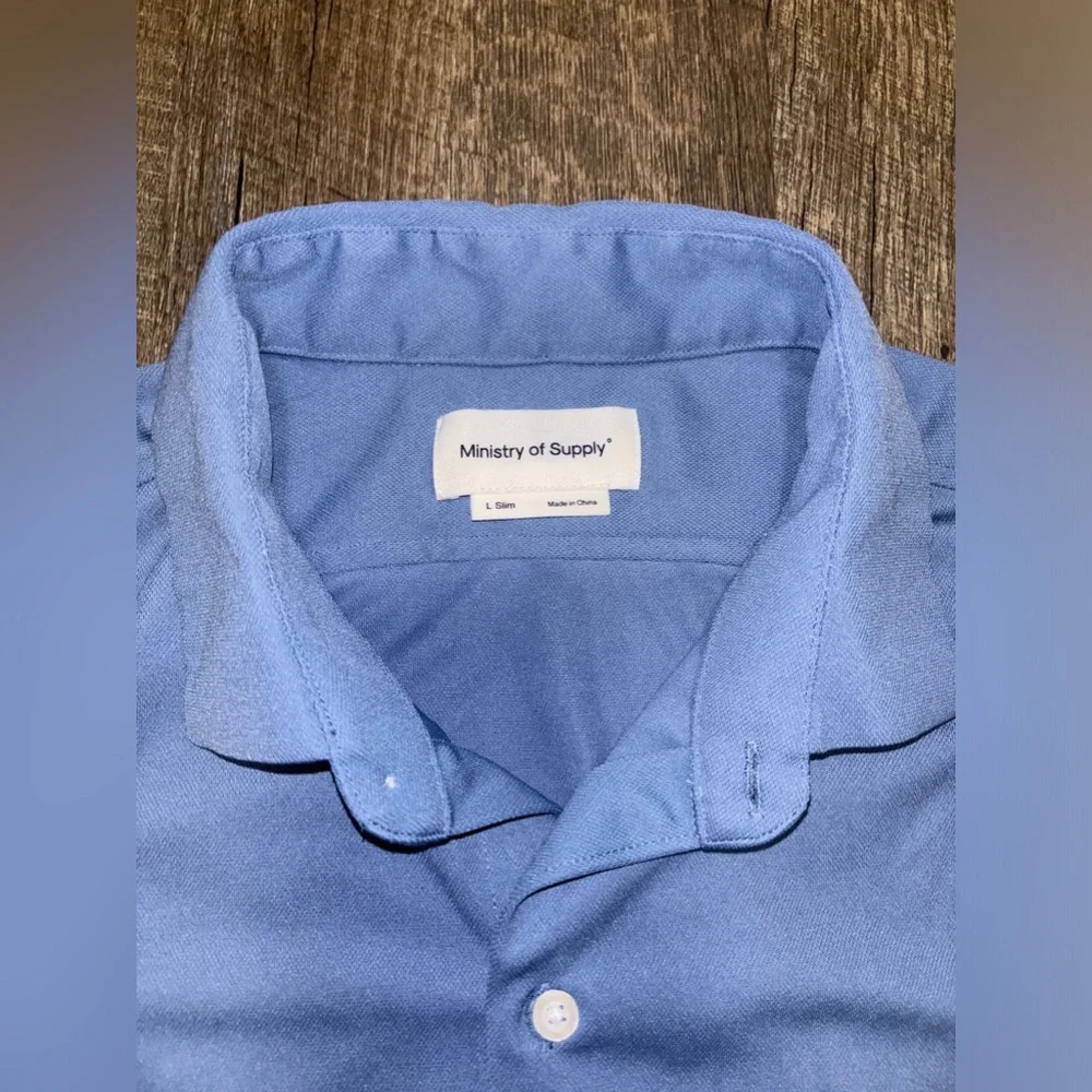 Ministry of Supply Men’s Long Sleeve Performance Button Up Shirt Size L - Picture 2 of 6